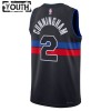 Barn Detroit Pistons Tröja Cade Cunningham 2 Jordan 2022-23 Statement Edition Svart Swingman